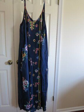 Johnny Was XXL Lined JumpSuit Blue Zaiko New With Tags